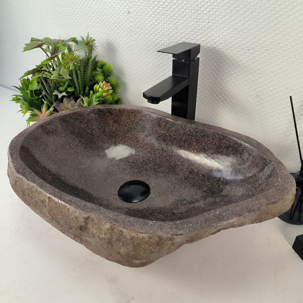 Раковина из речного камня RS-65036 51*35*16 0857