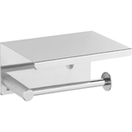 Держатель туалетной бумаги Boheme Uno 10971-CR chrome с полкой для телефона