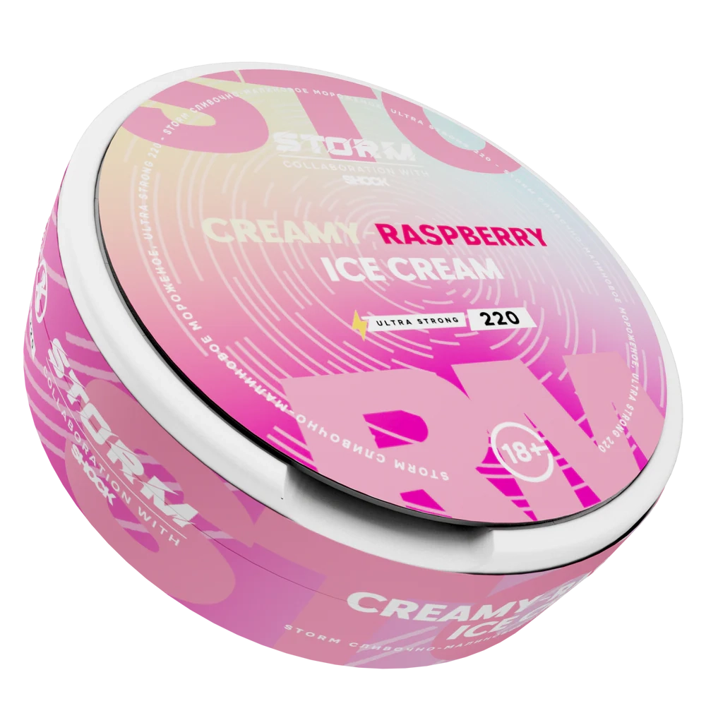 STORM BY ШОК CREAMY-RASPBERRY ICE CREAM (220 МГ) - СЛИВОЧНО-МАЛИНОВОЕ МОРОЖЕНОЕ