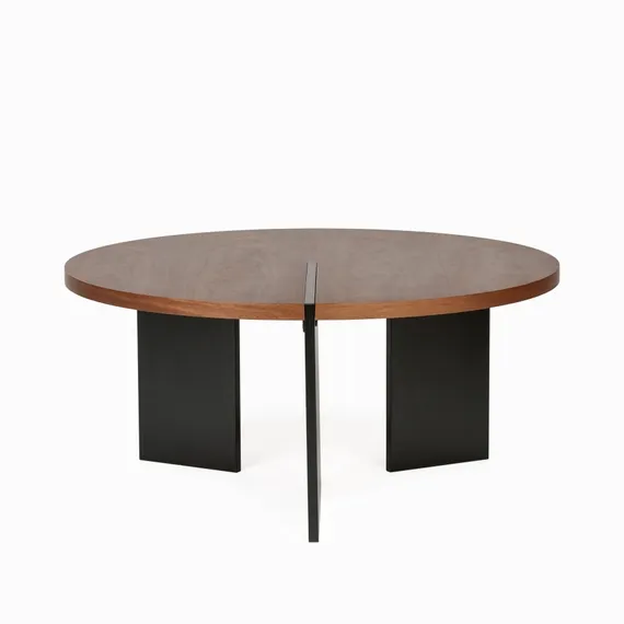 Журнальный стол Walnut Grove Ø80х36 см, меламин, шпон ореха