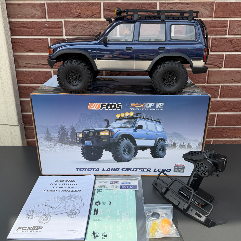 Трофи FMS 1:10 FCX10P Land Cruiser LC80 PRO V2 (темно синий)