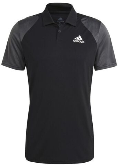 Мужское поло теннисное Adidas Club Polo - black/grey six/white