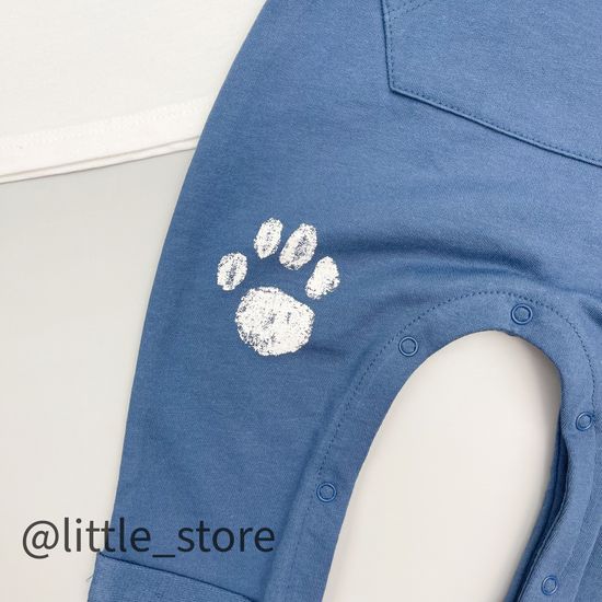 Комбинезон со свитшотом "Лапки" Синий