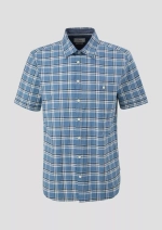 Рубашка с коротким рукавом в клетку и нагрудным карманом s.Oliver