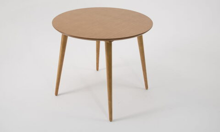 Стол Zip-mebel Монте К 90 натур со стульями Джуно натур велюр коричневый