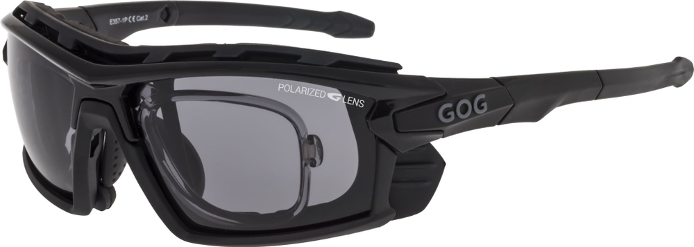 Спортивные очки с диоптриями GOG Glaze / Black / Polarized Smoke Lens