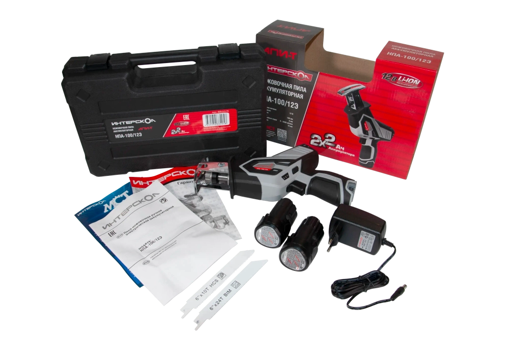 Аккумуляторная ножовочная пила ИНТЕРСКОЛ НПА-100/12Э