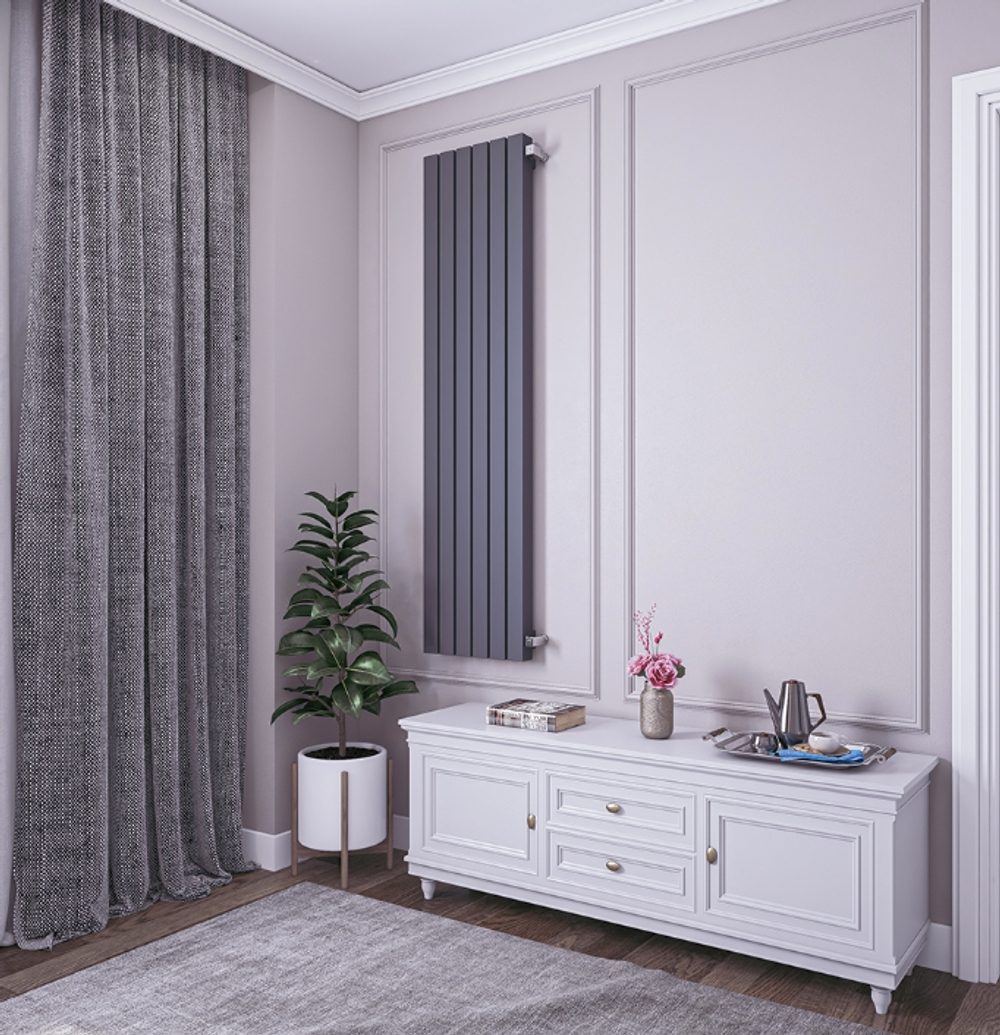 Радиатор WARMMET электрический настенный вертикальный Power 60 VE СЕРЫЙ RAL7040