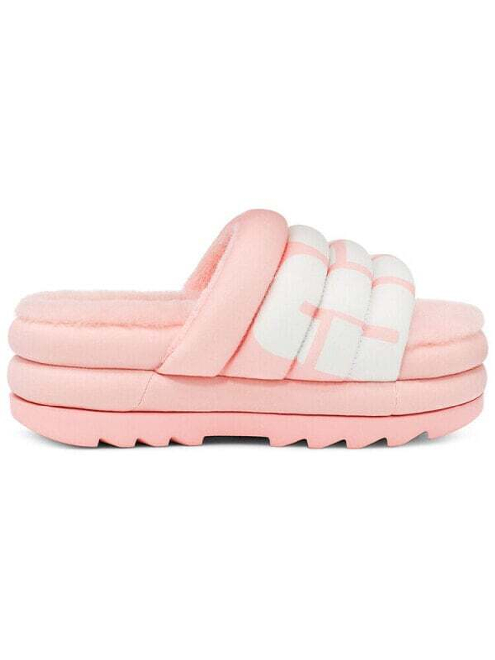 UGG Maxi Slide Логотип Розовые Сандалии для Женщин