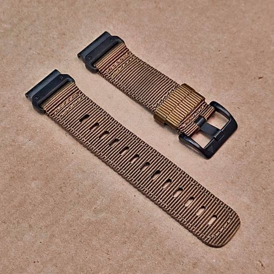 Ремешок тактический Tactix 22 мм. для Garmin Fenix 7 / 6 / 5, Forerunner 935 / 945 / 955, instinct, instinct 2, Epix Gen 2  нейлоновый быстросъемный на застежке