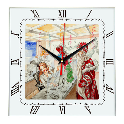 Корпоративные новогодние часы Ростелеком 2018 Декор для дома, подарок