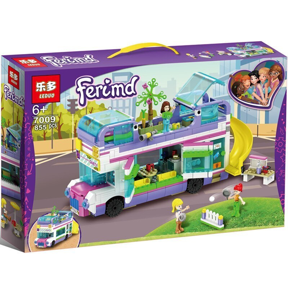 Конструктор для девочек Friend Автобус для друзей /7009 / 855 деталей/Аналог Лего