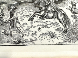Н\х (по гравюре Лукаса Кранаха Старшего). Охота. Литография. Первая половина ХХ века.