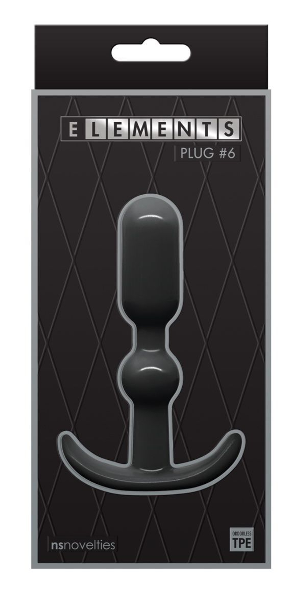 Черная анальная пробка Plug № 6 - 11,3 см. (Цвет: черный)