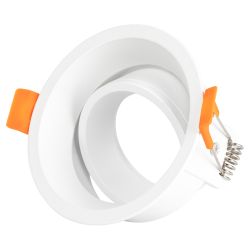 Светильник встраиваемый алюминиевый ЭРА KL98 WH под лампу MR16 GU5.3 белый | Алюминиевые встраиваемые светильники