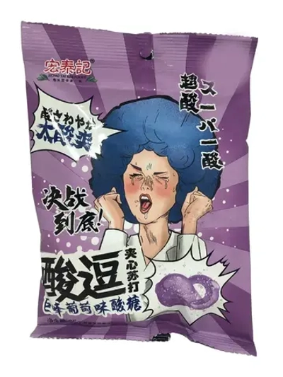 Кислые леденцы со вкусом Винограда 65 г