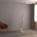 Гипсовая 3D панель Рейка фигурная