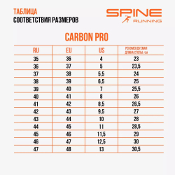 Кроссовки беговые Spine Carbon Pro (S)