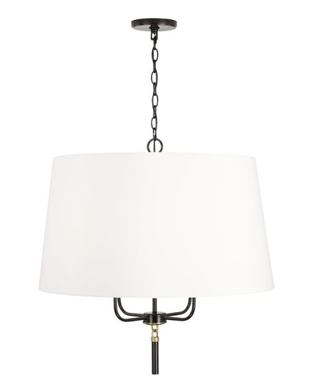 Люстра “Аврора” с чёрным металлическим акцентом