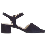 Gabor Suede One Strap Sandals 4cm Women"s Blue
