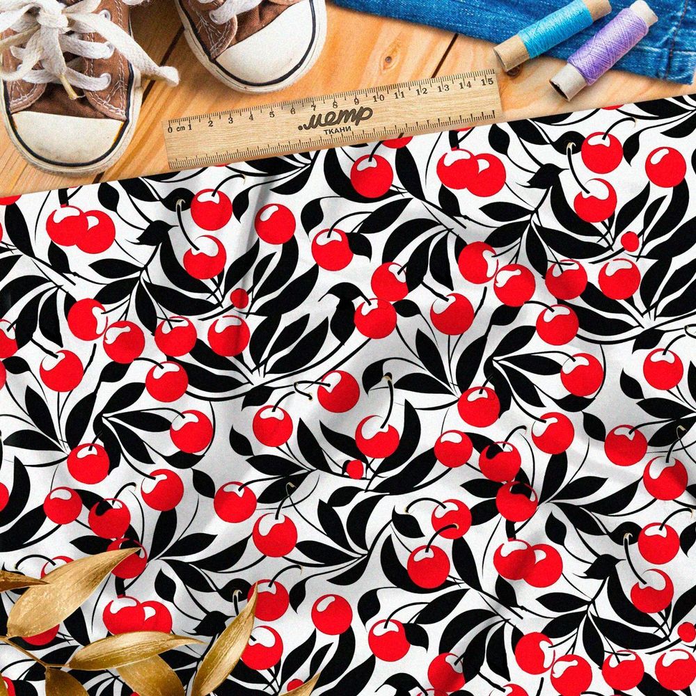 Ткань Барби вишневый вдохновение