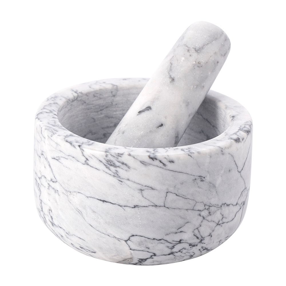 Ступка Marm, 12,7х7,6 см, белый мрамор