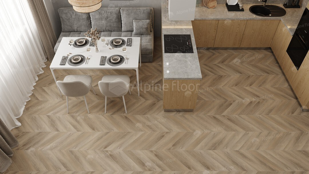 LVT Плитка Сhevron Alpine ECO 20-6 Дуб Синистра