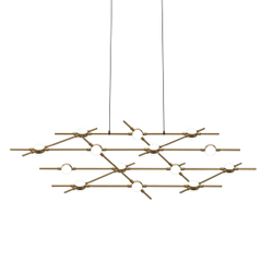 Люстра Molecular 14 black/gold