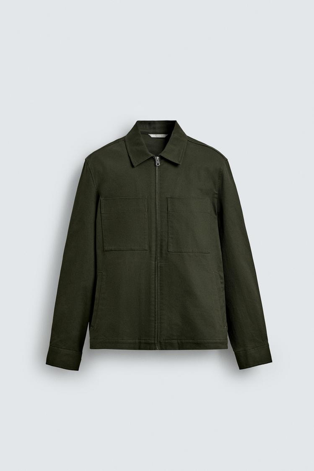 ZARA КУРТКА-РУБАШКА REGULAR FIT С КАРМАНАМИ, ХАКИ