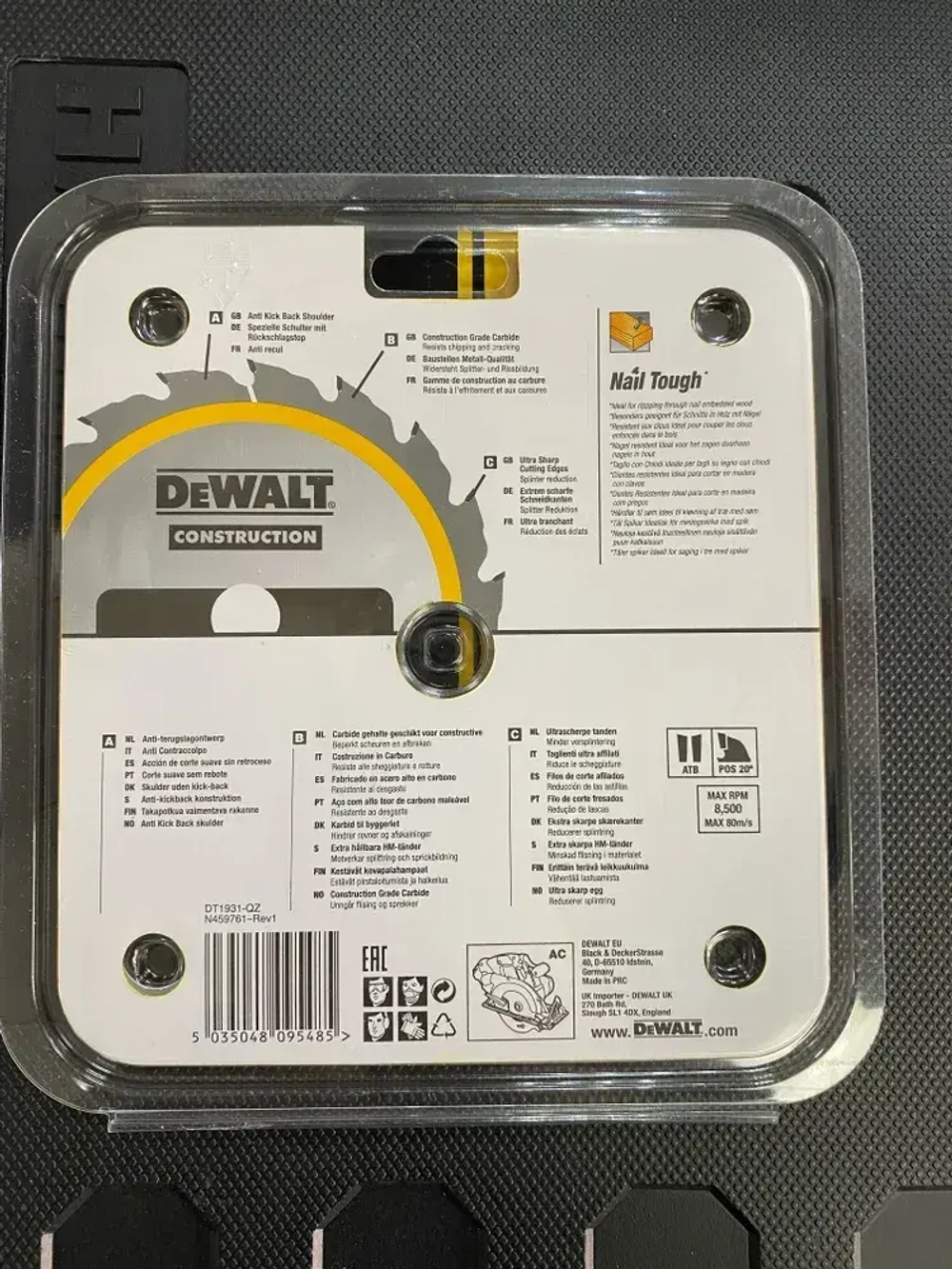 DeWalt Диск пильный 165 x 20; 64 зуб.