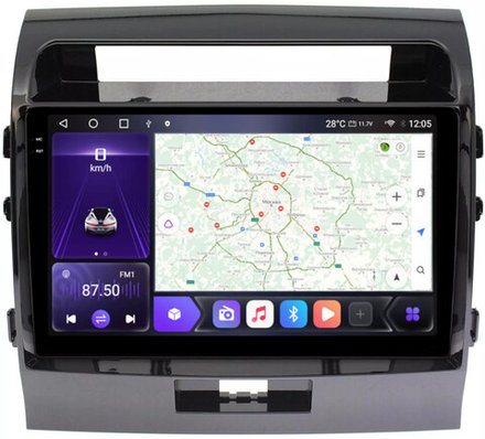 Магнитола для Toyota Land Cruiser 200 2007-2015 (отдельный экран климата) - Carmedia OL-1620-1 QLed+2K, Android 12, ТОП процессор, CarPlay, SIM-слот