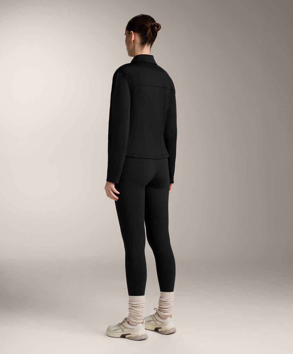 Oysho Куртка с эффектом неопрена в рубчик, черный