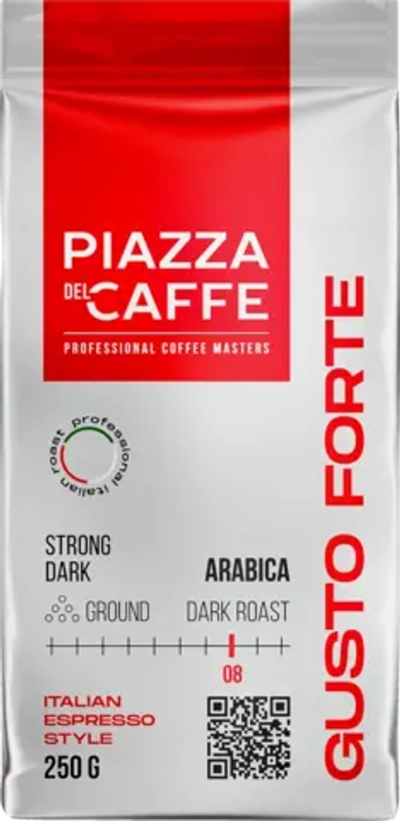 Кофе молотый Piazza Del Caffe Gusto Forte жареный 250г