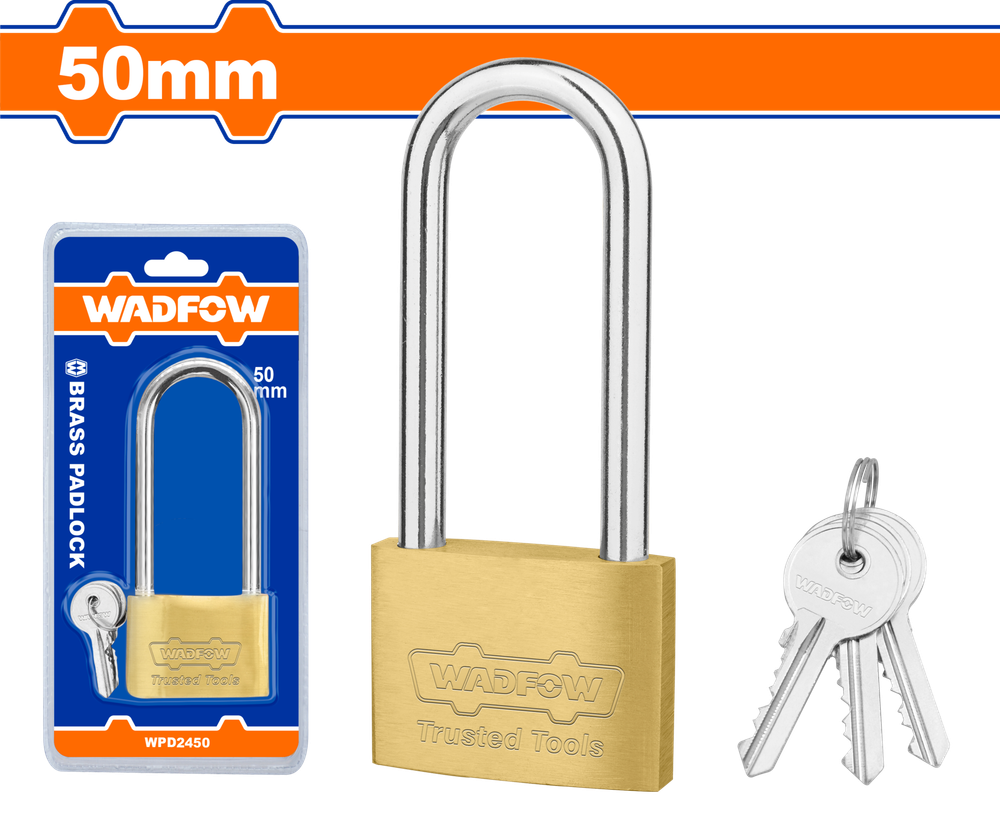 Замок навесной латунный WADFOW WPD2450 50 мм