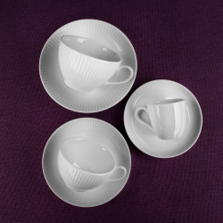 Чашка чайная с блюдцем 290мл Pillivuyt Plisse-Toulouse