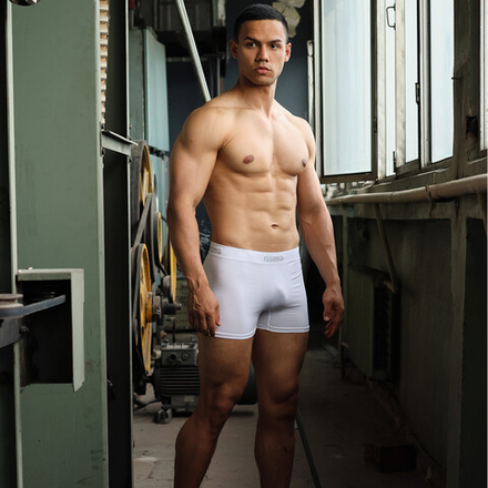 Мужские трусы боксеры белые бесшовные ISSIMO BOXER 211