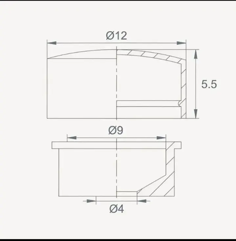 Декоративный колпачок заглушка для самореза чёрный 10 штук