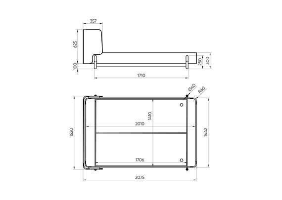 Кровать Basic спальное место 140*200 см (бежевый, рогожка)