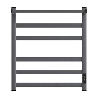 Полотенцесушитель электрический Point Меркурий PN83856PGR П5 500x600 с полкой, диммер справа, графит премиум