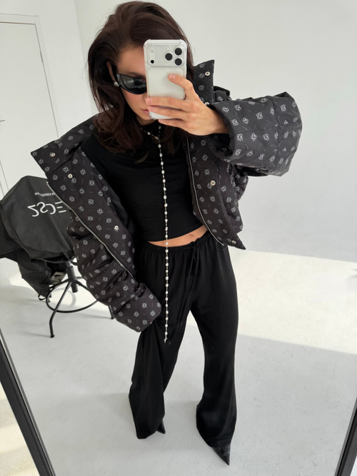 Брюки трикотажные черные