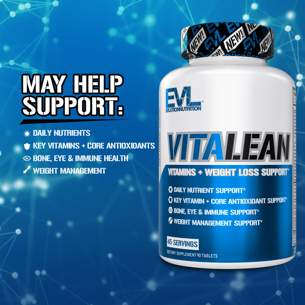 EVLution Nutrition, VitaLean, витамины и поддержка для снижения веса, 90 таблеток