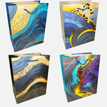 Пакет подар. бумажн. 31*40*12 см 210 гр/м2 Cosmo, 4 дизайна