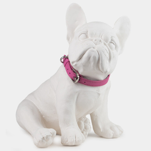 Ошейник 13мм PB Теленок Фуксия Saffiano