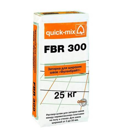 Quick-Mix FBR 300, серый, мешок 25 кг - Затирка для широких швов «Фугенбрайт»