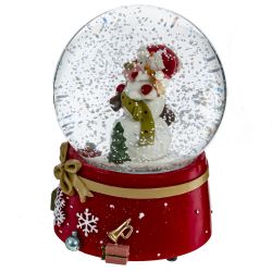 GAEM Фигурка декор в стекл шаре "Новый год" (вьюга), D10 см, L10 W10 H12,5 см