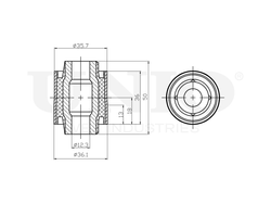 Сайлентблок заднего нижнего рычага UNIO RMP-20715
