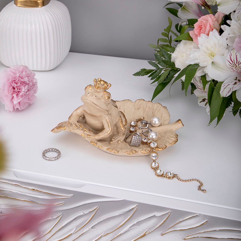 Подставка под бижутерию Лягушка Айвори