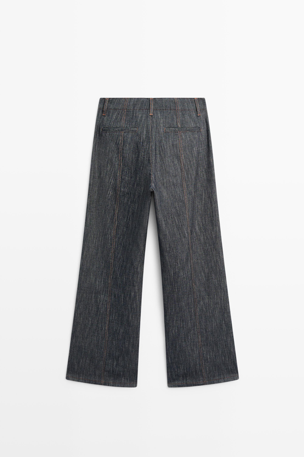 Massimo Dutti Брюки с широкими штанинами под деним, индиго