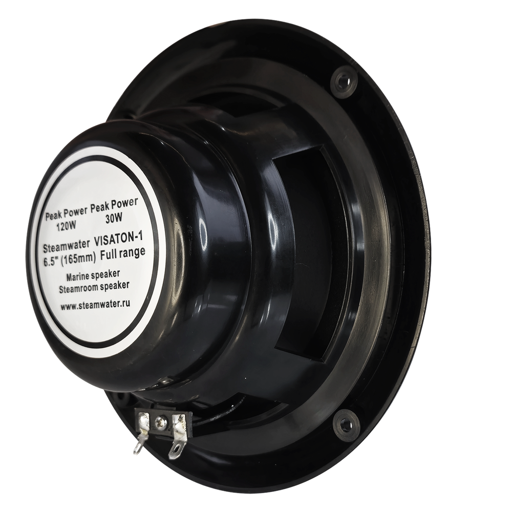 Комплект влагостойкой акустической системы для бани, сауны и хамама SENSOR Black VISATON