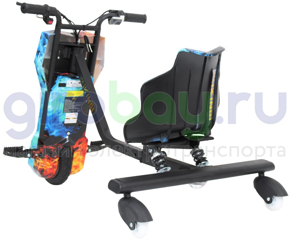 Электро Дрифт-карт IKINGI Drift Cart P2 250W (36V/4.4Ah) - Огонь и Лёд фото №3